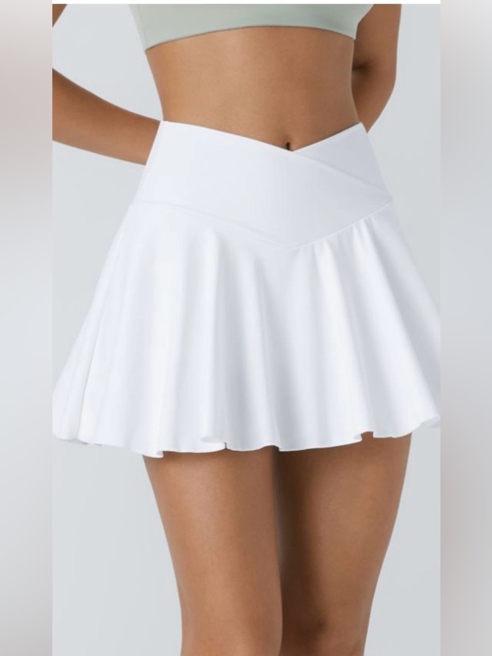 NWT Halara softly zero crossover white tennis skirt S